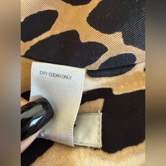 Cache Leopard Print Trench Coat Jacket Belted Animal Print Size S - Picture 6 of 13
